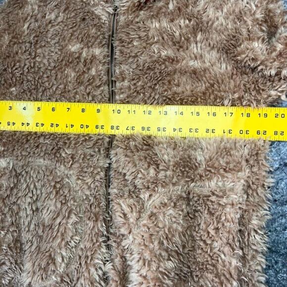 BB Dakota Jacket Womens Small Brown Side Pockets Fluffy Teddy Bear Zip Up Cozy - Picture 10 of 12